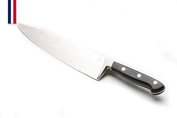 Couteau de cuisine 25cm pro Made in France - Forgé Traditionnel bois
