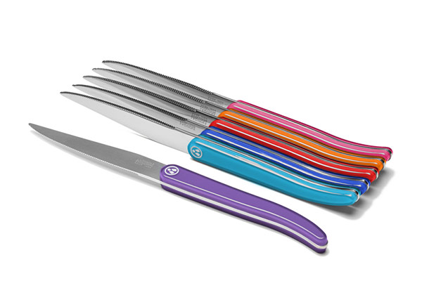 Coffret de 6 couteaux de table colorés - Laguiole Evolution Acidulé