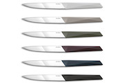 6 couteaux à steak Furtif couleurs assorties - Bloc rangement Noir