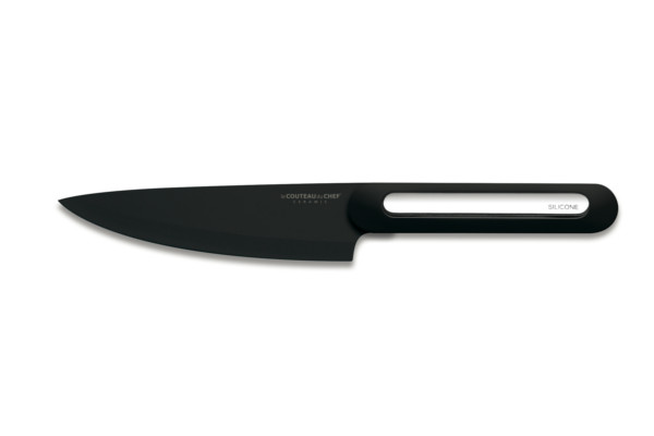Couteau Cuisine Céramique Manche silicone Noir