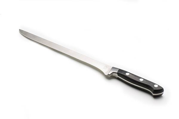 Couteau à jambon 25 cm Made In France - Forgé Traditionnel manche en bois