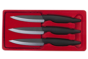 Coffret de 3 couteaux à steak Best seller - Lame en céramique noire