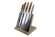 Bloc magnétique 5 couteaux de cuisine bois Olivier - Laguiole Expression