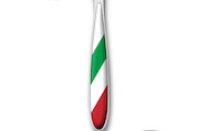 Couteau de table Inédit - Manche ABS drapeau Italie