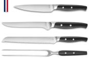 Set de 4 couteaux en acier trempé Forgé Premium - Made in France 