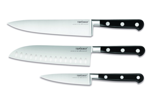 Top Chef - Set de 3 couteaux Office - Santoku - Cuisine - Made In France