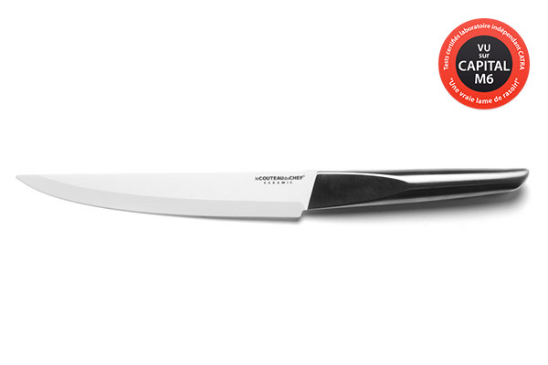 Couteau de cuisine en céramique Transition - Lame blanche 19 cm
